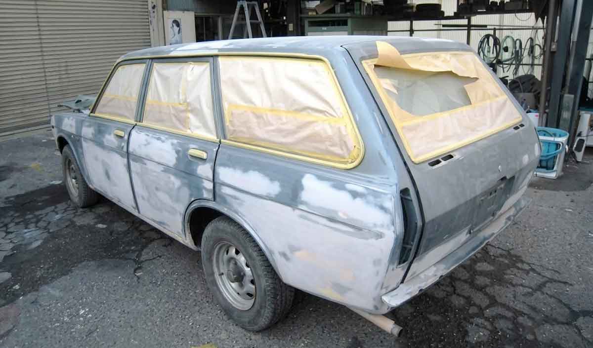 ブルーバード ワゴンの板金塗装前の状態